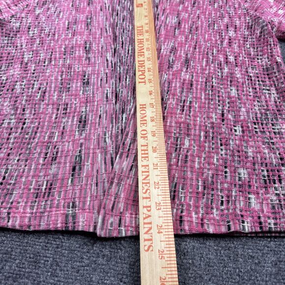 Nic + Zoe Womens Barbiecore Layer Sweet Song Linen Blend Cardigan Medium Pink - Picture 4 of 6